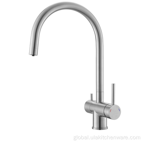 three way kitchen faucets for the granite sink